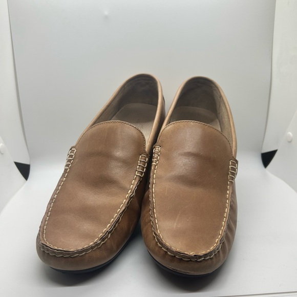 Polo by Ralph Lauren Woodley leather Driving Moccasin Carmel Leather Slip-Ons - Picture 1 of 5